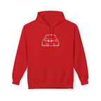 OMGBCKY White Coupe Silhouette Hoodie - Unisex Gildan Classic Softstyle Fleece Drawstring Hoodie