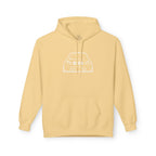 OMGBCKY White Coupe Silhouette Hoodie - Unisex Gildan Classic Softstyle Fleece Drawstring Hoodie