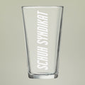 Schuh Syndikat Pint Glass, Custom Engraved 16oz Beer Tumbler