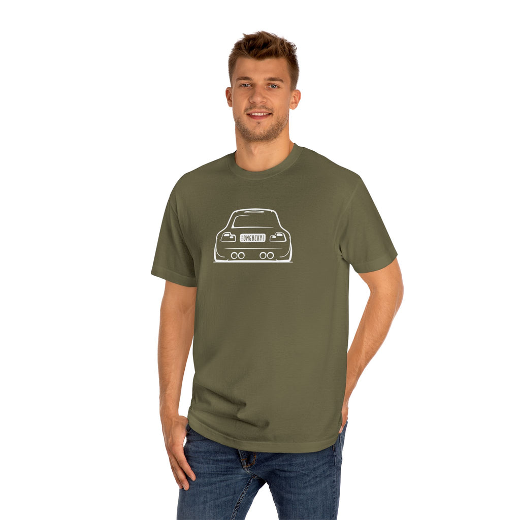 OMGBCKY White Coupe Silhouette Tee - Unisex American Apparel Classic T-Shirt