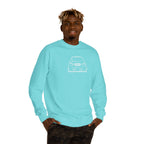 OMGBCKY White Coupe Silhouette Sweatshirt - Unisex Independent Trading Company Crew Neck Fleece Sweatshirt