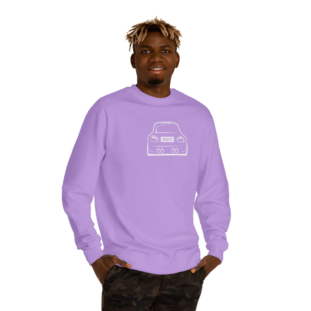 OMGBCKY White Coupe Silhouette Sweatshirt - Unisex Independent Trading Company Crew Neck Fleece Sweatshirt
