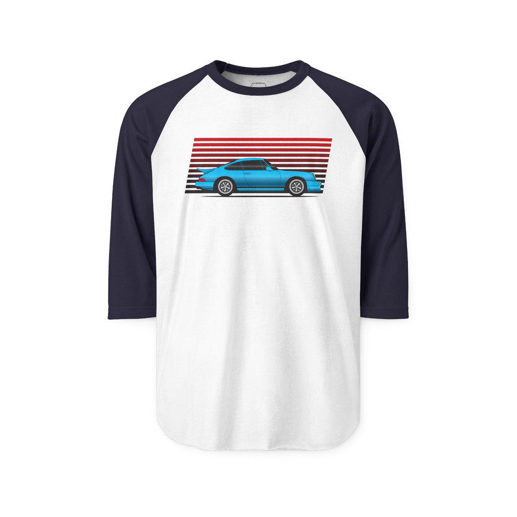 A Blue 911 - Baseball Raglan Shirt