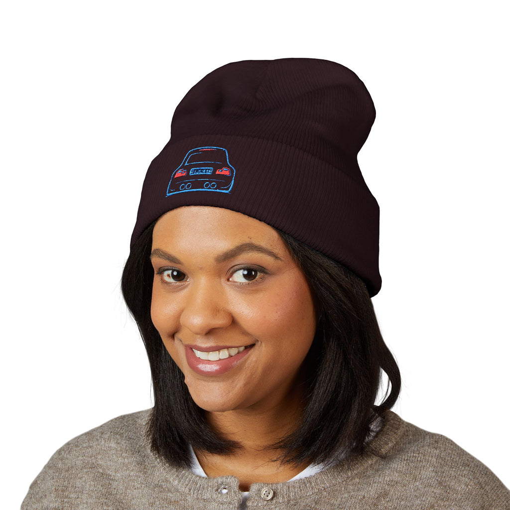 OMGBCKY Coupe Beanie - Baseball Hat with Embroidered Car Design