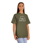 OMGBCKY White Coupe Silhouette Tee - Unisex American Apparel Classic T-Shirt