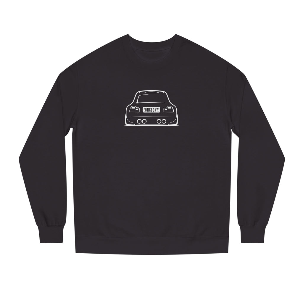 OMGBCKY White Coupe Silhouette Sweatshirt - Unisex Independent Trading Company Crew Neck Fleece Sweatshirt