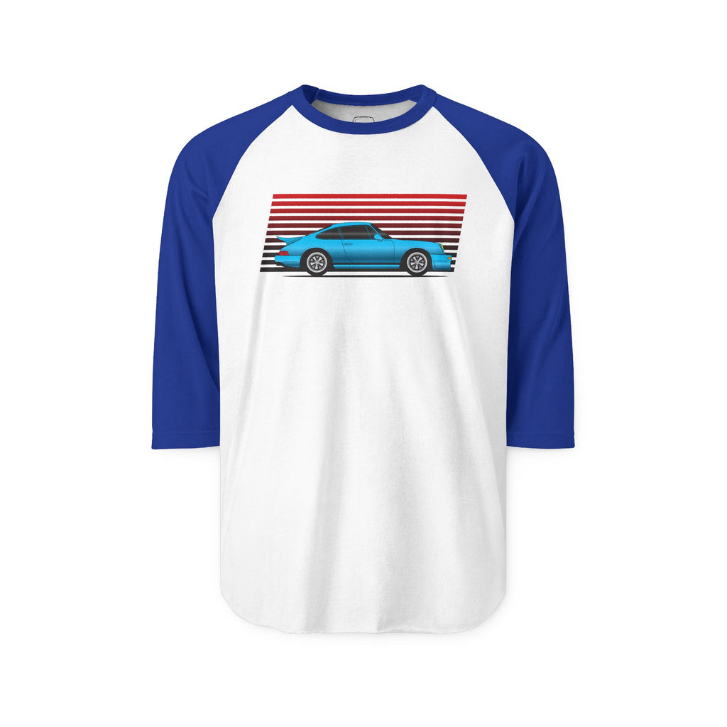 A Blue 911 - Baseball Raglan Shirt