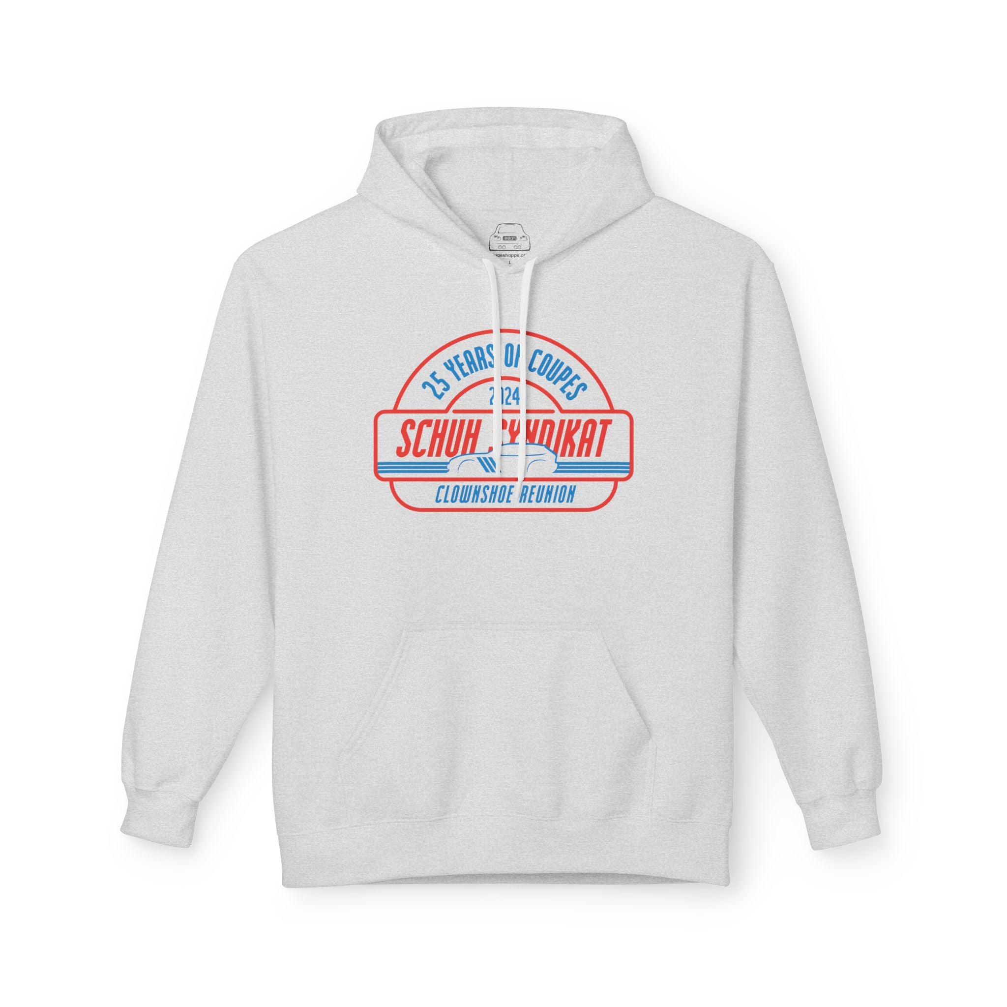 25 Years of Coupes - Schuh Syndikat Clownshoe Reunion Hoodie - Unisex Gildan Classic Softstyle Fleece Drawstring Hoodie