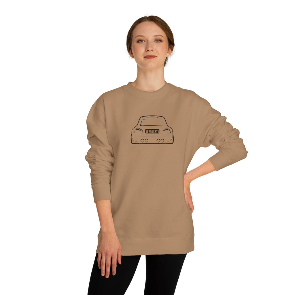OMGBCKY Black Coupe Silhouette Sweatshirt - Unisex Independent Trading Company Crew Neck Fleece Sweatshirt