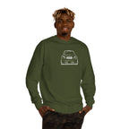 OMGBCKY White Coupe Silhouette Sweatshirt - Unisex Independent Trading Company Crew Neck Fleece Sweatshirt