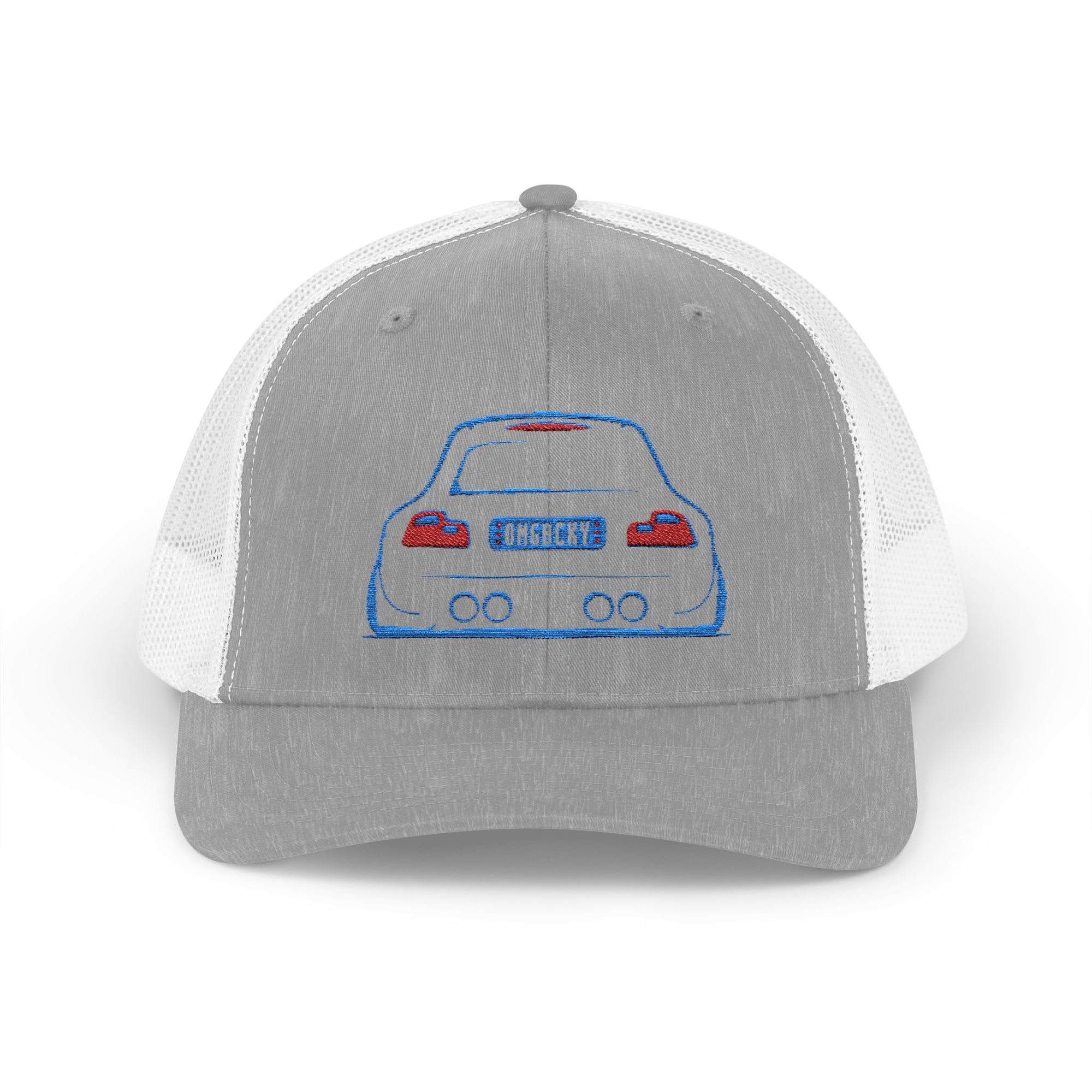 OMGBEKY Coupe Snapback Trucker Cap - Trucker Hat with Embroidered Car Design
