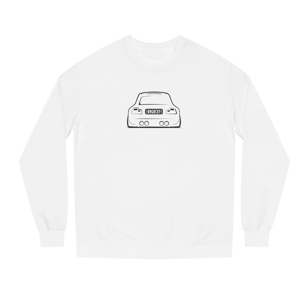 OMGBEKY Black Coupe Silhouette Sweatshirt - Unisex Independent Trading Company Crew Neck Fleece Sweatshirt