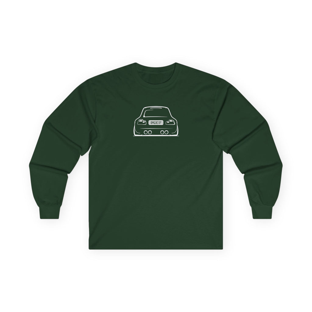 OMGBCKY White Coupe Silhouette Long Sleeve Tee - Unisex Gildan Classic Ultra Cotton Long Sleeve T-Shirt