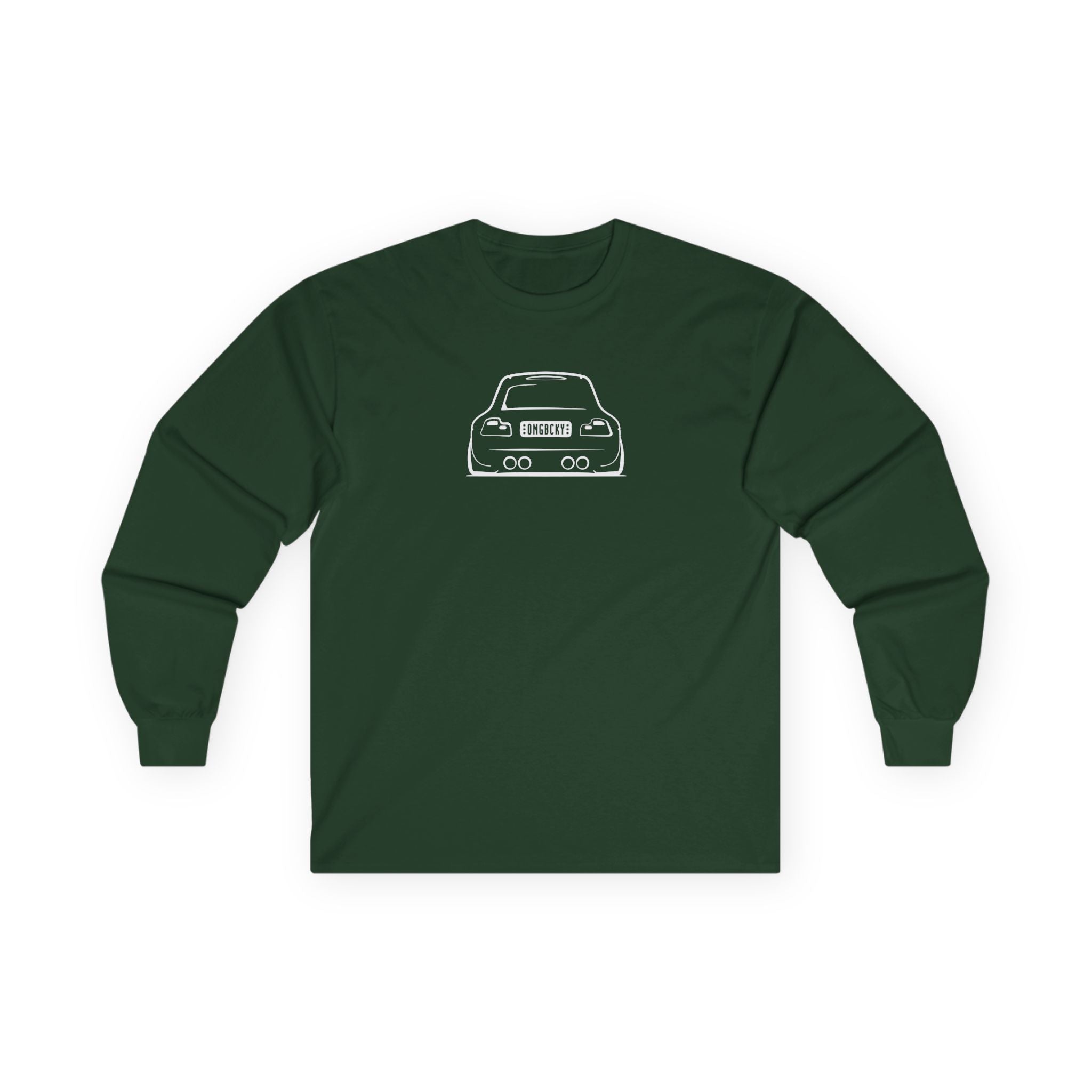 OMGBCKY White Coupe Silhouette Long Sleeve Tee - Unisex Gildan Classic Ultra Cotton Long Sleeve T-Shirt