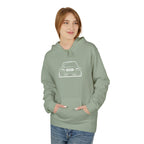 OMGBCKY White Coupe Silhouette Hoodie - Unisex Gildan Classic Softstyle Fleece Drawstring Hoodie