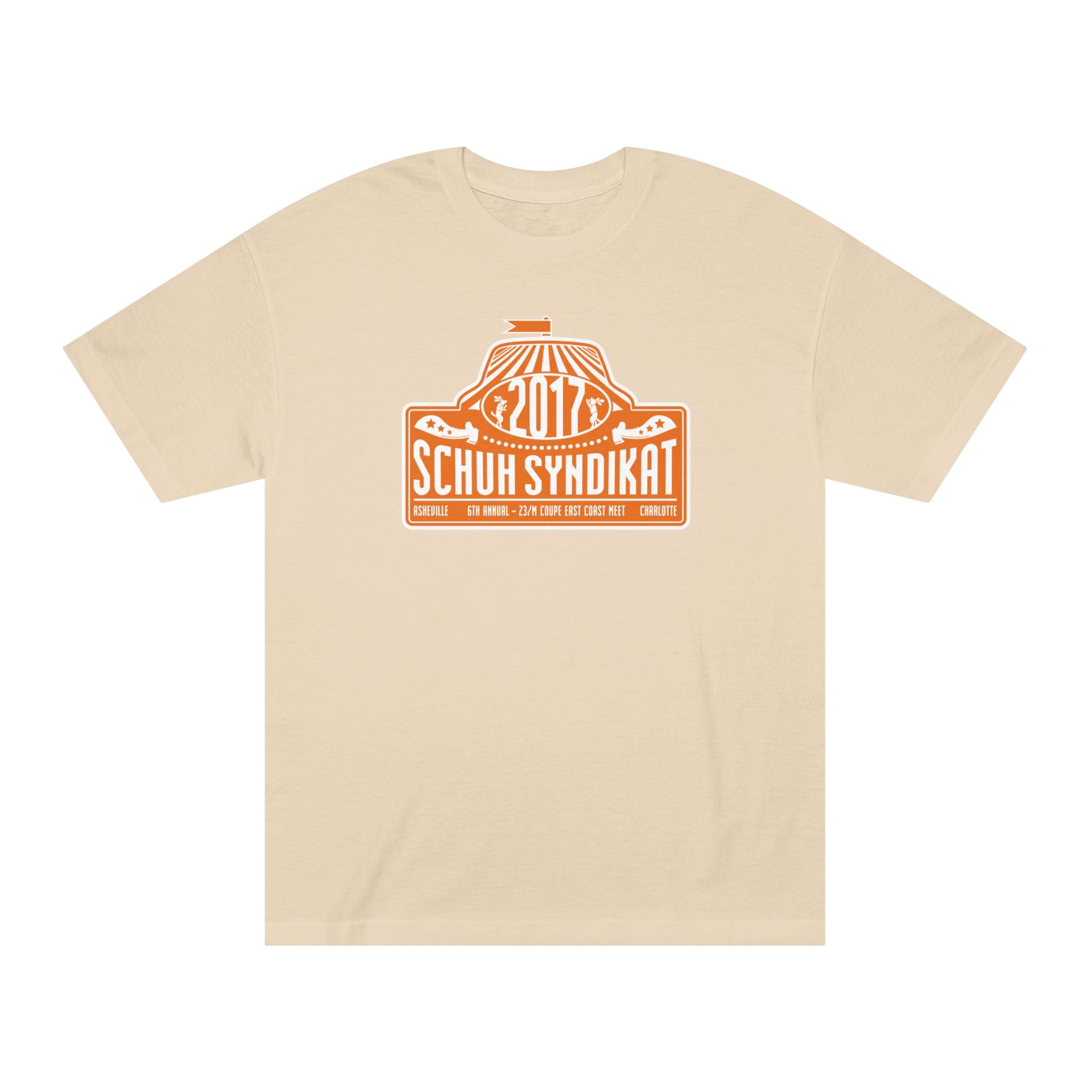 Schuh Syndikat "Rally Plate" Tee - Unisex American Apparel Classic T-Shirt