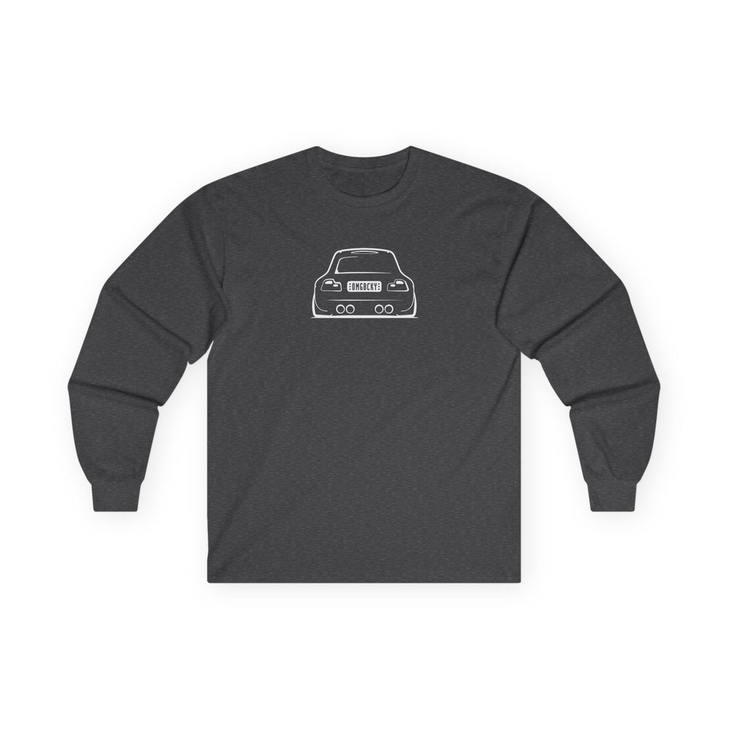 OMGBCKY White Coupe Silhouette Long Sleeve Tee - Unisex Gildan Classic Ultra Cotton Long Sleeve T-Shirt