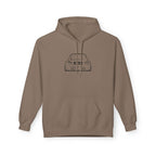 OMGBEKY Black Coupe Silhouette Hoodie - Unisex Gildan Classic Softstyle Fleece Drawstring Hoodie