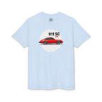 James' Red 911 T-Shirt — Gildan Brand, lightweight DryBlend T-Shirt
