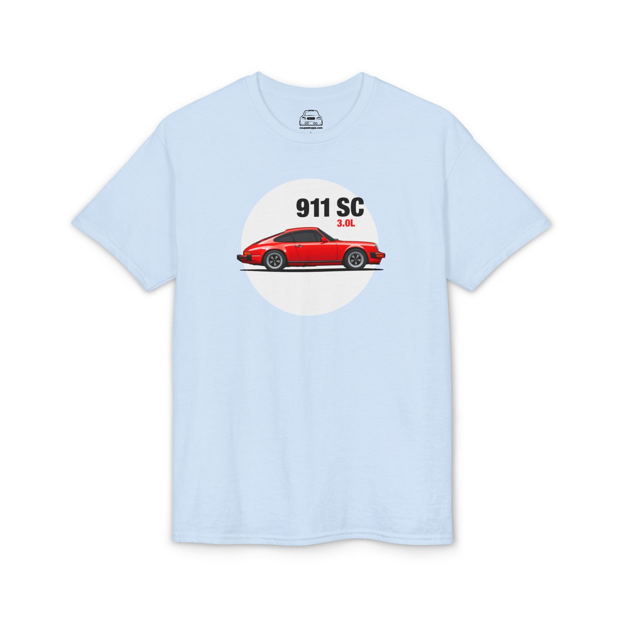 James' Red 911 T-Shirt — Gildan Brand, lightweight DryBlend T-Shirt