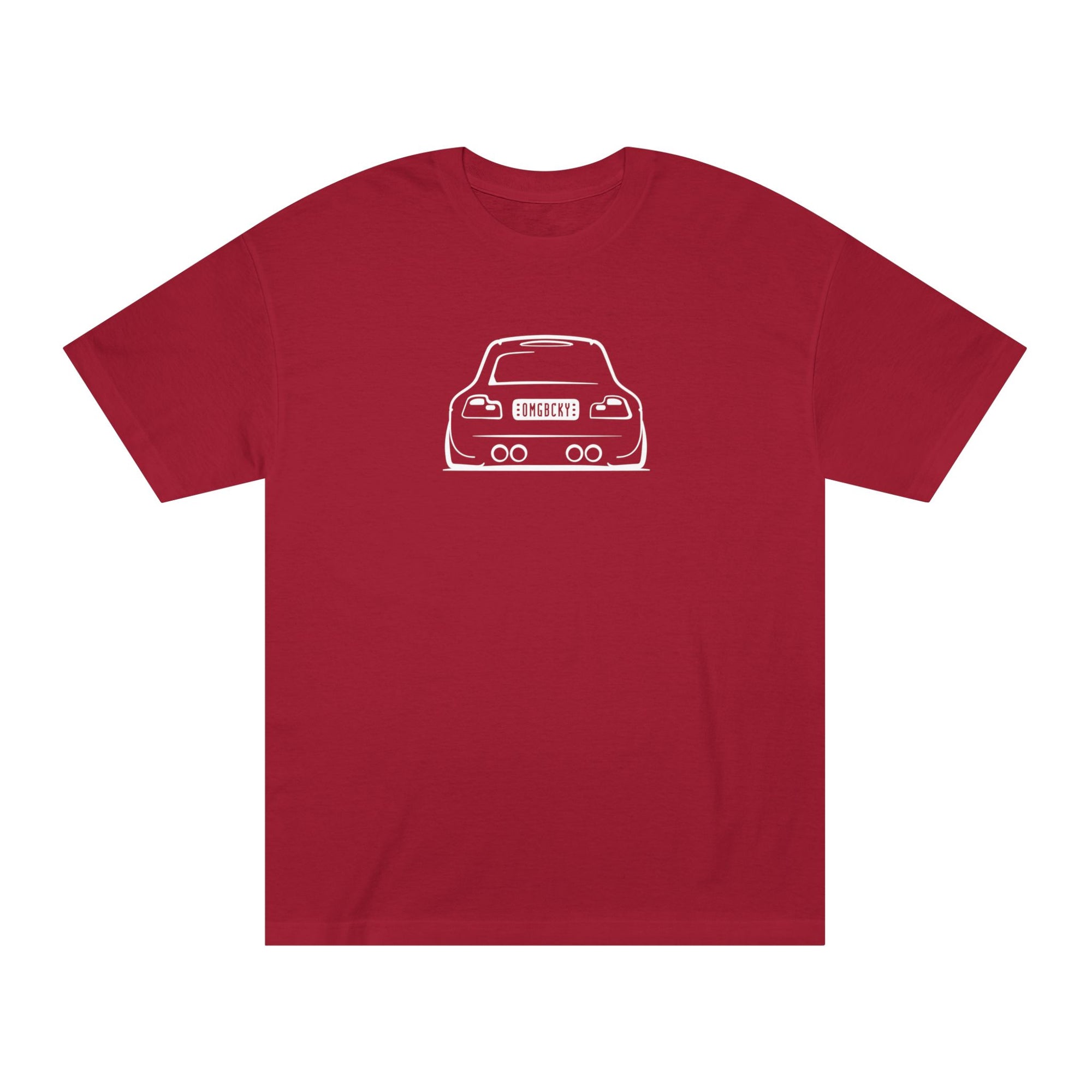 OMGBEKY White Coupe Silhouette Tee - Unisex American Apparel Classic T-Shirt