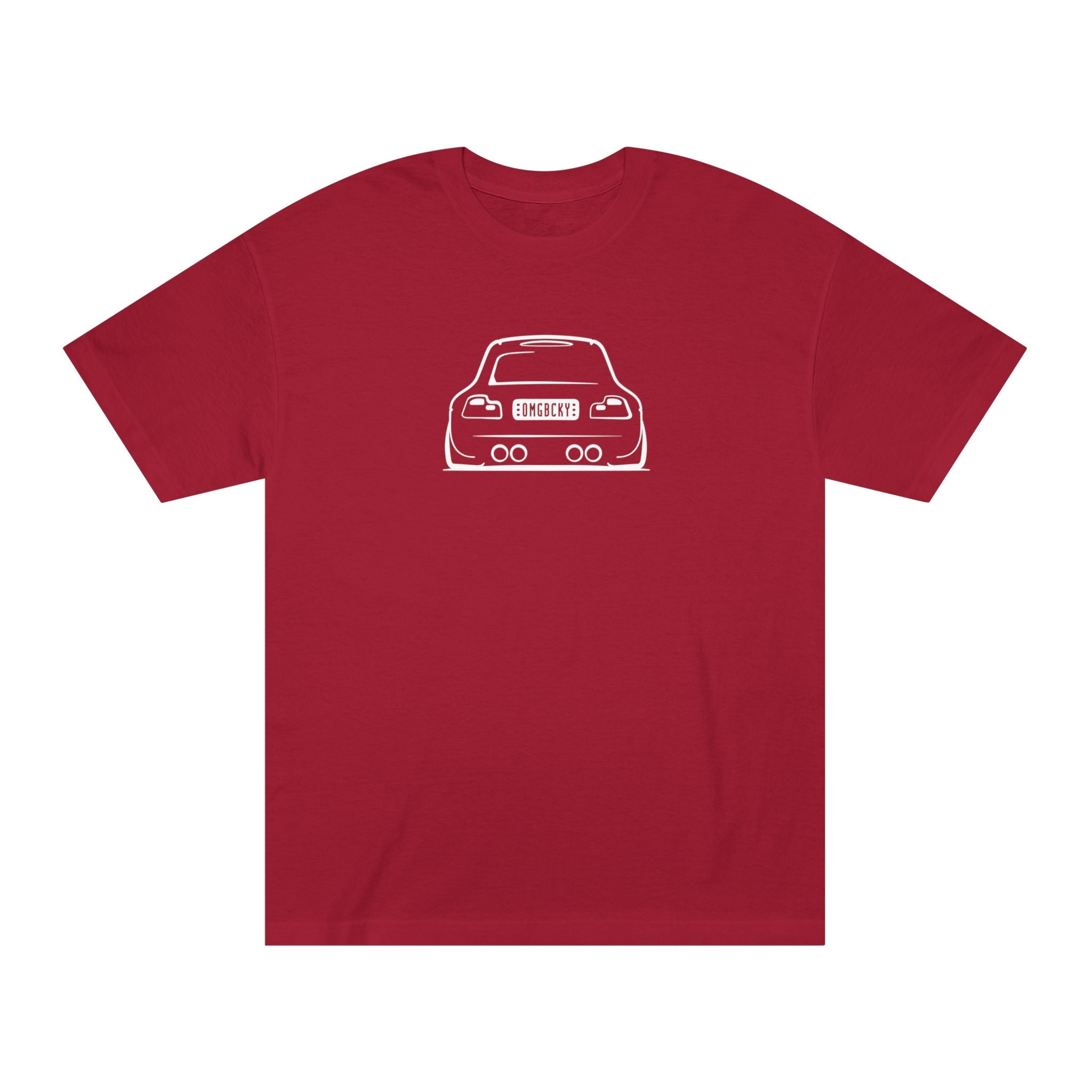 OMGBCKY White Coupe Silhouette Tee - Unisex American Apparel Classic T-Shirt