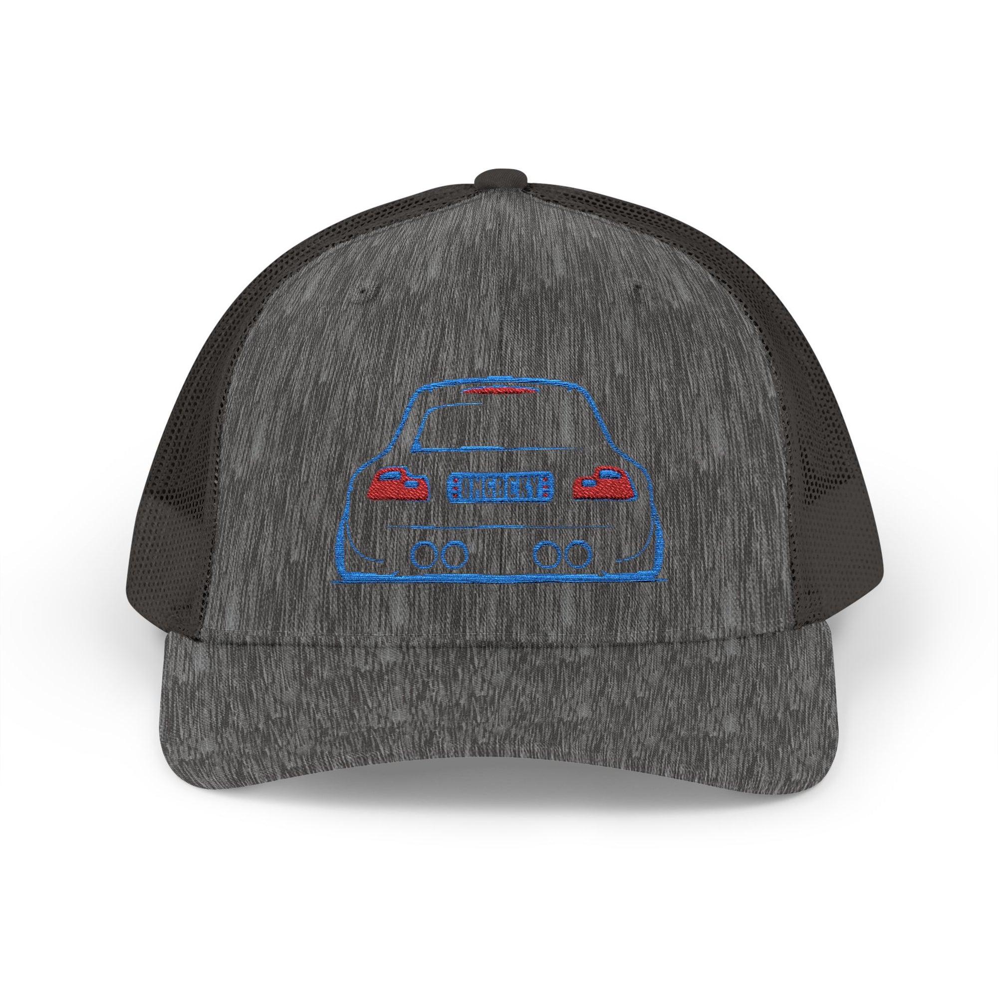 OMGBEKY Coupe Snapback Trucker Cap - Trucker Hat with Embroidered Car Design