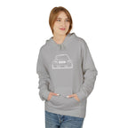 OMGBCKY White Coupe Silhouette Hoodie - Unisex Gildan Classic Softstyle Fleece Drawstring Hoodie