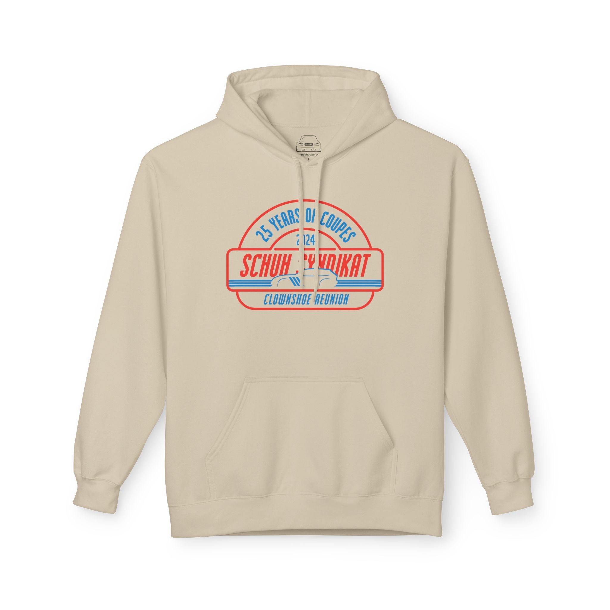 25 Years of Coupes - Schuh Syndikat Clownshoe Reunion Hoodie - Unisex Gildan Classic Softstyle Fleece Drawstring Hoodie