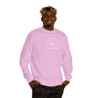 OMGBCKY White Coupe Silhouette Sweatshirt - Unisex Independent Trading Company Crew Neck Fleece Sweatshirt