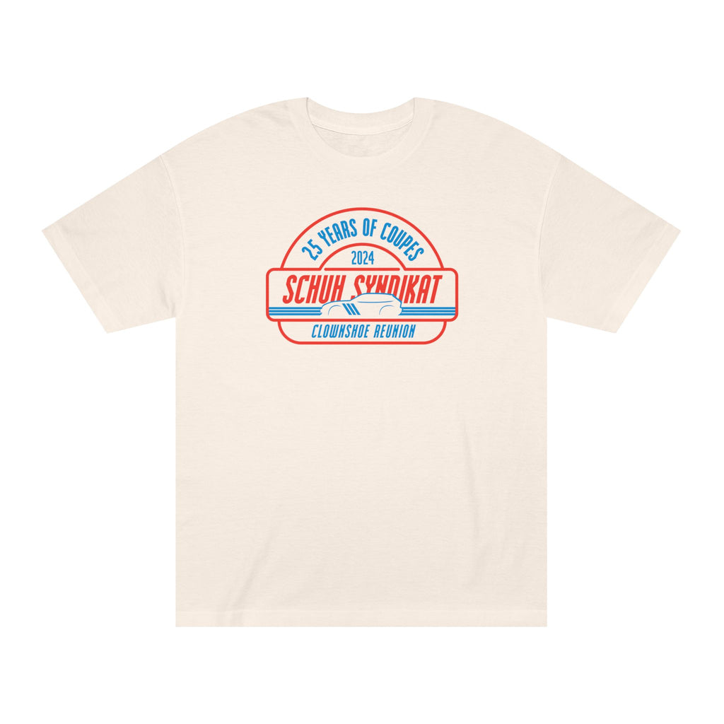 25 Years of Coupes - Schuh Syndikat Clownshoe Reunion Tee - Unisex American Apparel Classic T-Shirt