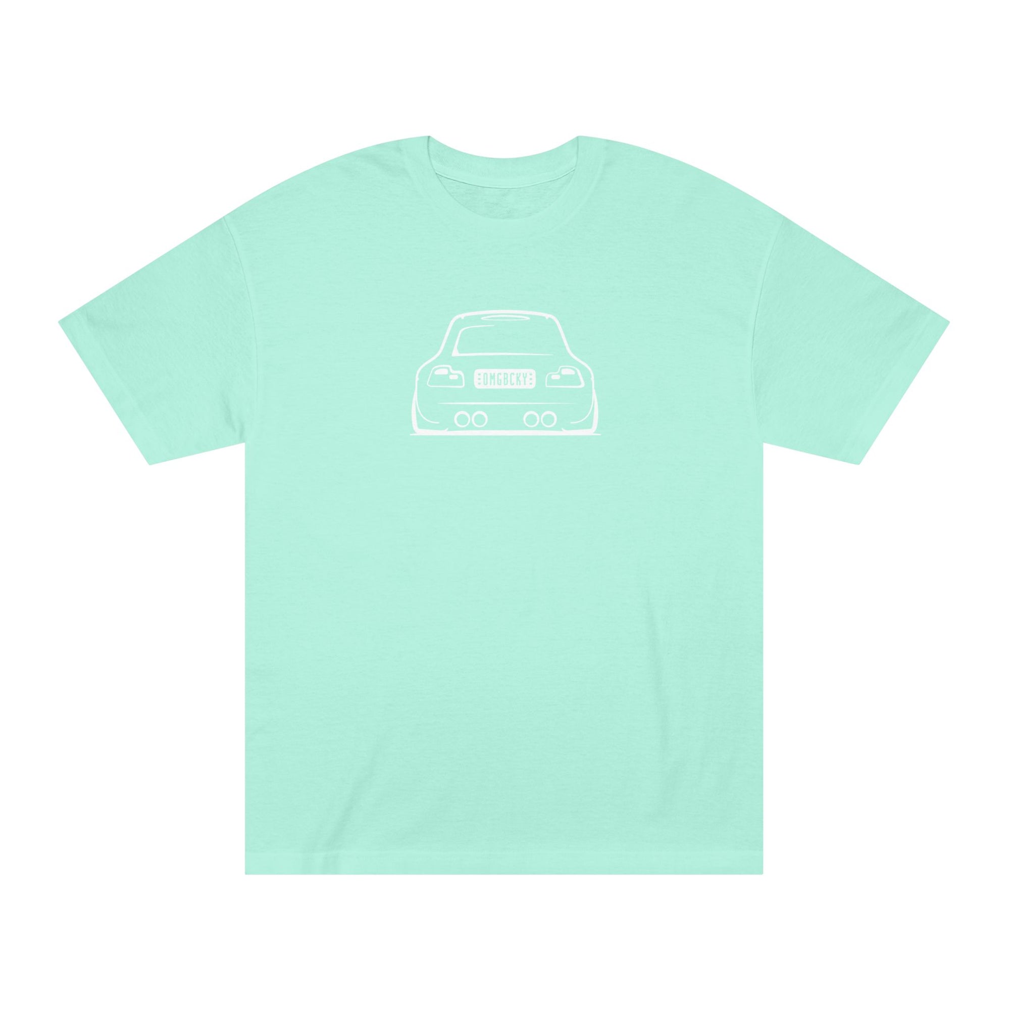OMGBEKY White Coupe Silhouette Tee - Unisex American Apparel Classic T-Shirt