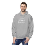 OMGBCKY White Coupe Silhouette Hoodie - Unisex Gildan Classic Softstyle Fleece Drawstring Hoodie