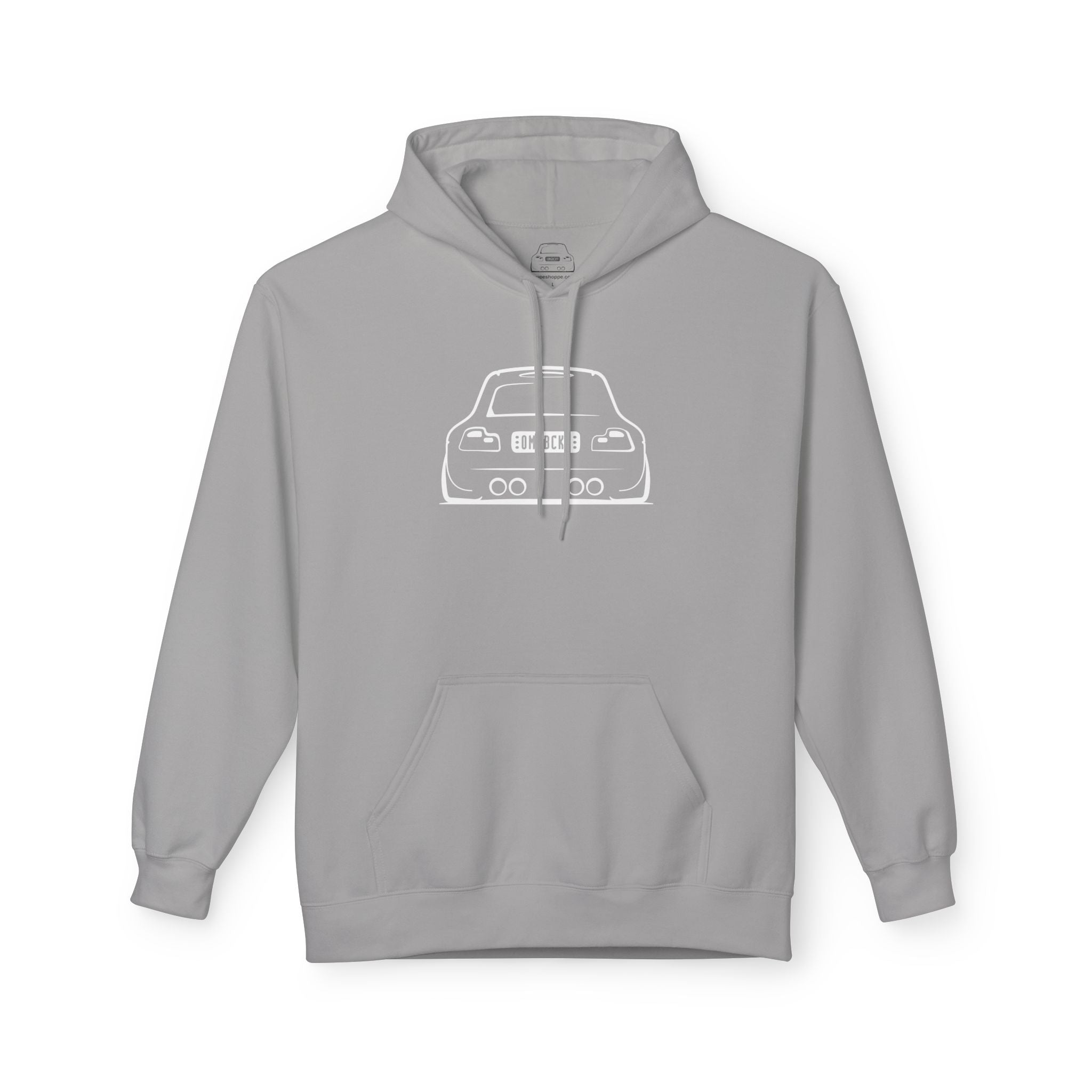 OMGBCKY White Coupe Silhouette Hoodie - Unisex Gildan Classic Softstyle Fleece Drawstring Hoodie