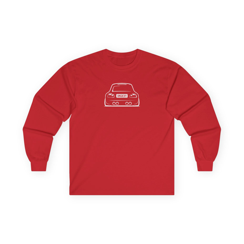 OMGBCKY White Coupe Silhouette Long Sleeve Tee - Unisex Gildan Classic Ultra Cotton Long Sleeve T-Shirt