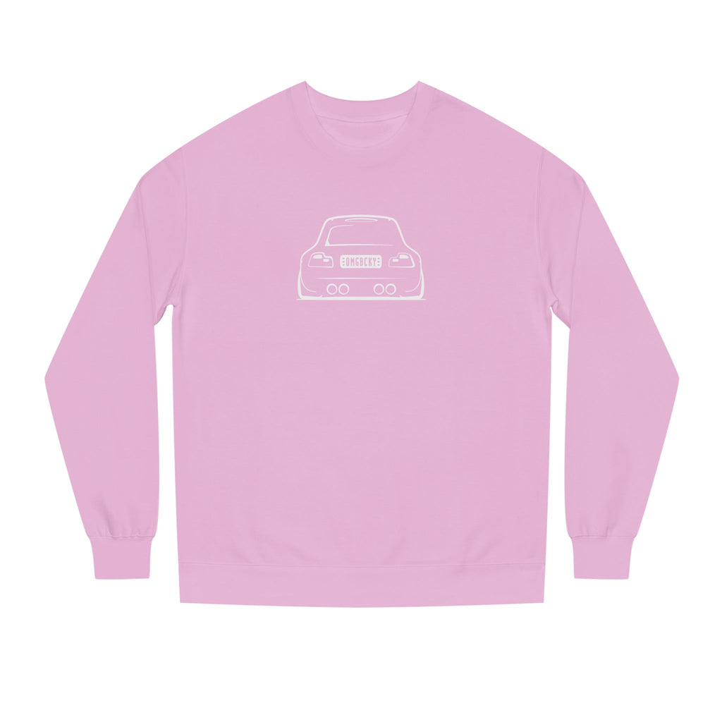OMGBCKY White Coupe Silhouette Sweatshirt - Unisex Independent Trading Company Crew Neck Fleece Sweatshirt