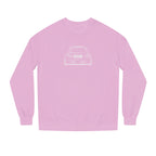 OMGBCKY White Coupe Silhouette Sweatshirt - Unisex Independent Trading Company Crew Neck Fleece Sweatshirt