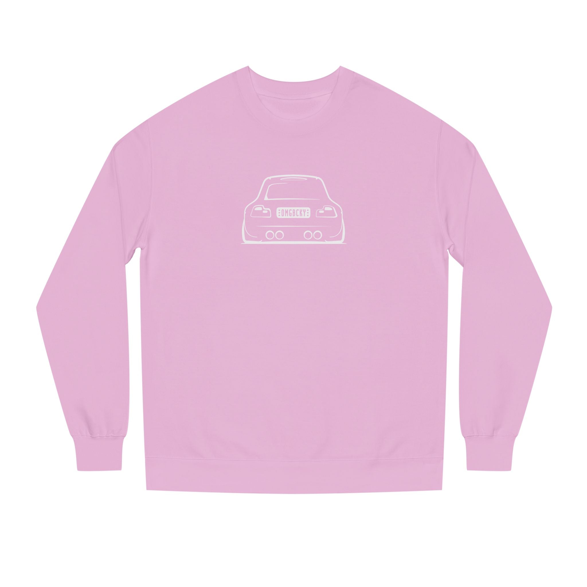 OMGBCKY White Coupe Silhouette Sweatshirt - Unisex Independent Trading Company Crew Neck Fleece Sweatshirt
