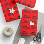 M Coupe Wrapping Paper | Red | Three Sizes | Glossy or Matte