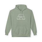 OMGBCKY White Coupe Silhouette Hoodie - Unisex Gildan Classic Softstyle Fleece Drawstring Hoodie