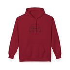 OMGBEKY Black Coupe Silhouette Hoodie - Unisex Gildan Classic Softstyle Fleece Drawstring Hoodie