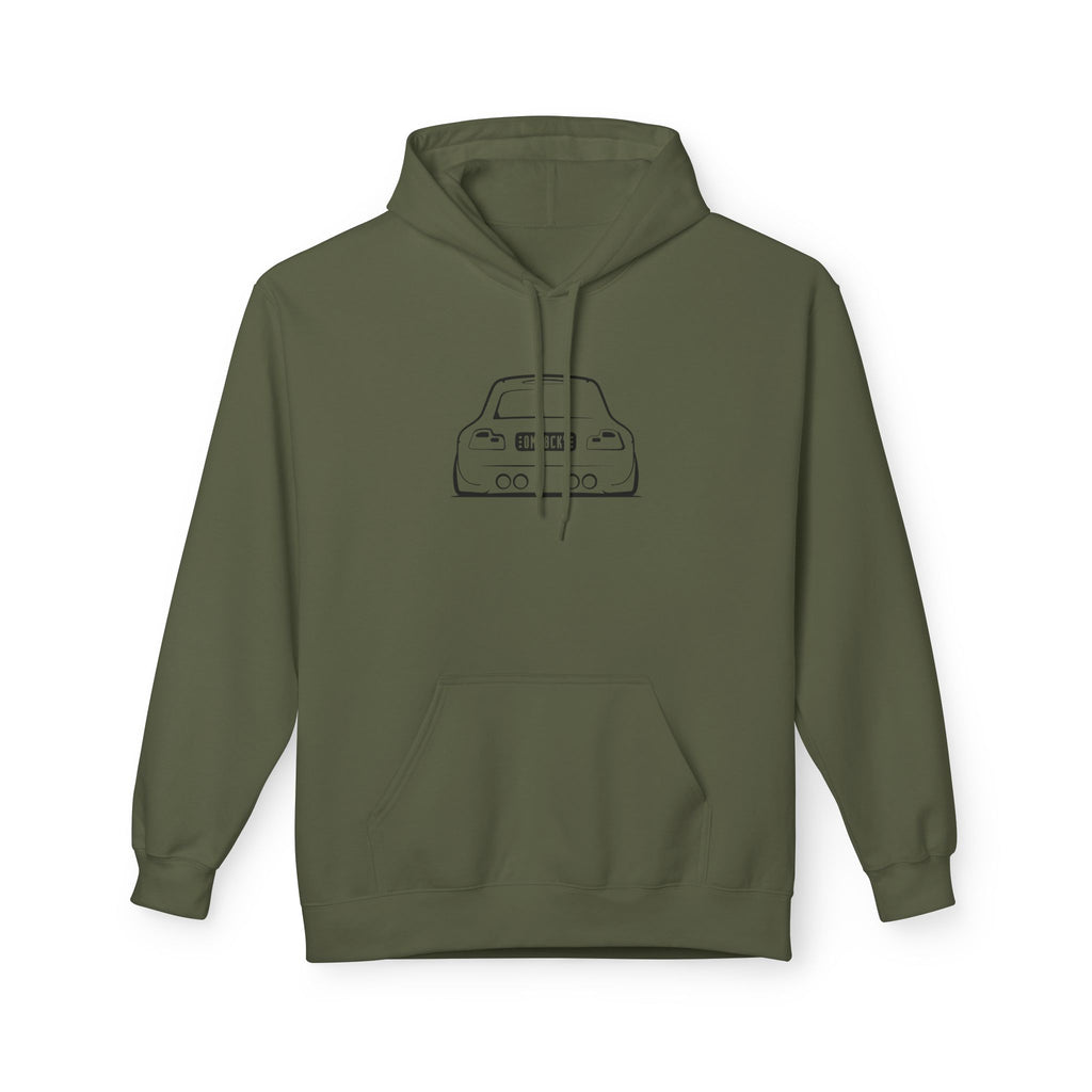 OMGBEKY Black Coupe Silhouette Hoodie - Unisex Gildan Classic Softstyle Fleece Drawstring Hoodie