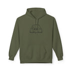 OMGBEKY Black Coupe Silhouette Hoodie - Unisex Gildan Classic Softstyle Fleece Drawstring Hoodie