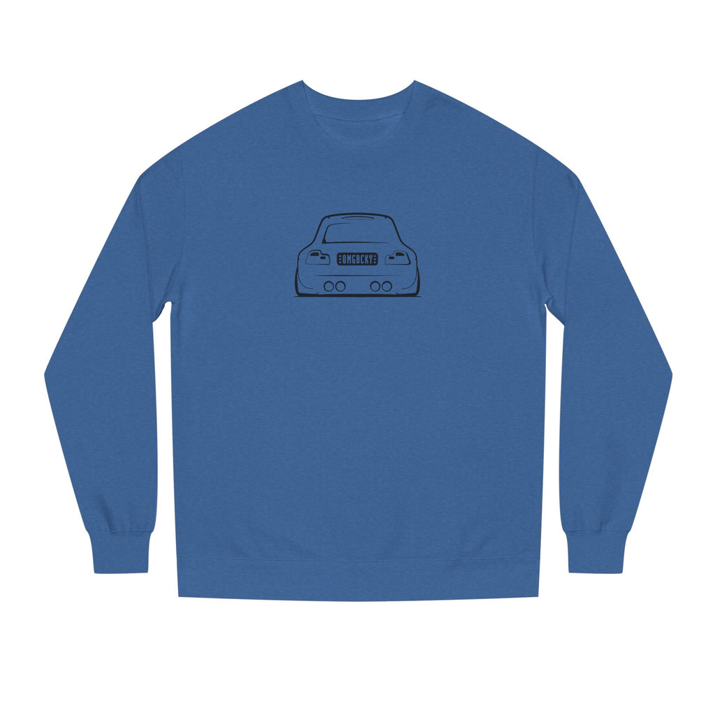 OMGBEKY Black Coupe Silhouette Sweatshirt - Unisex Independent Trading Company Crew Neck Fleece Sweatshirt