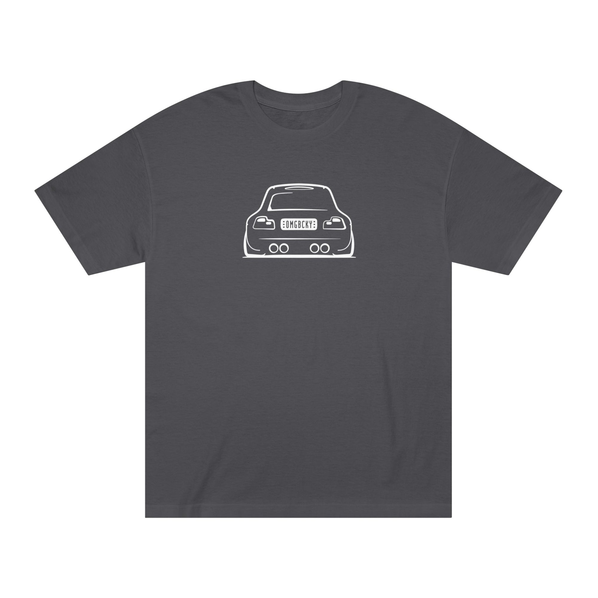 OMGBEKY White Coupe Silhouette Tee - Unisex American Apparel Classic T-Shirt