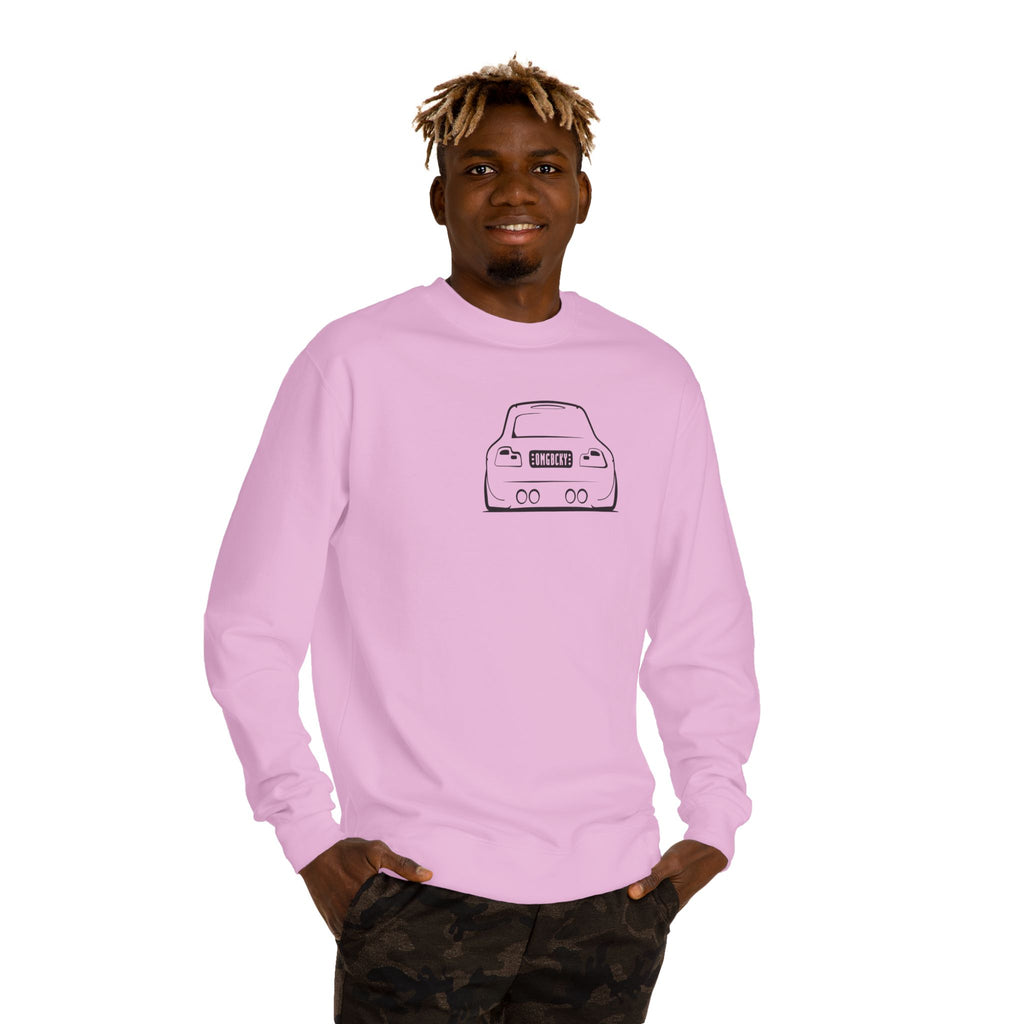 OMGBCKY Black Coupe Silhouette Sweatshirt - Unisex Independent Trading Company Crew Neck Fleece Sweatshirt