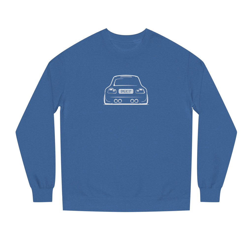 OMGBCKY White Coupe Silhouette Sweatshirt - Unisex Independent Trading Company Crew Neck Fleece Sweatshirt