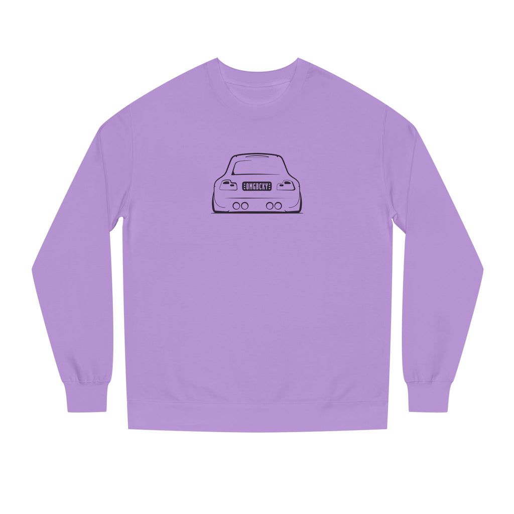 OMGBEKY Black Coupe Silhouette Sweatshirt - Unisex Independent Trading Company Crew Neck Fleece Sweatshirt