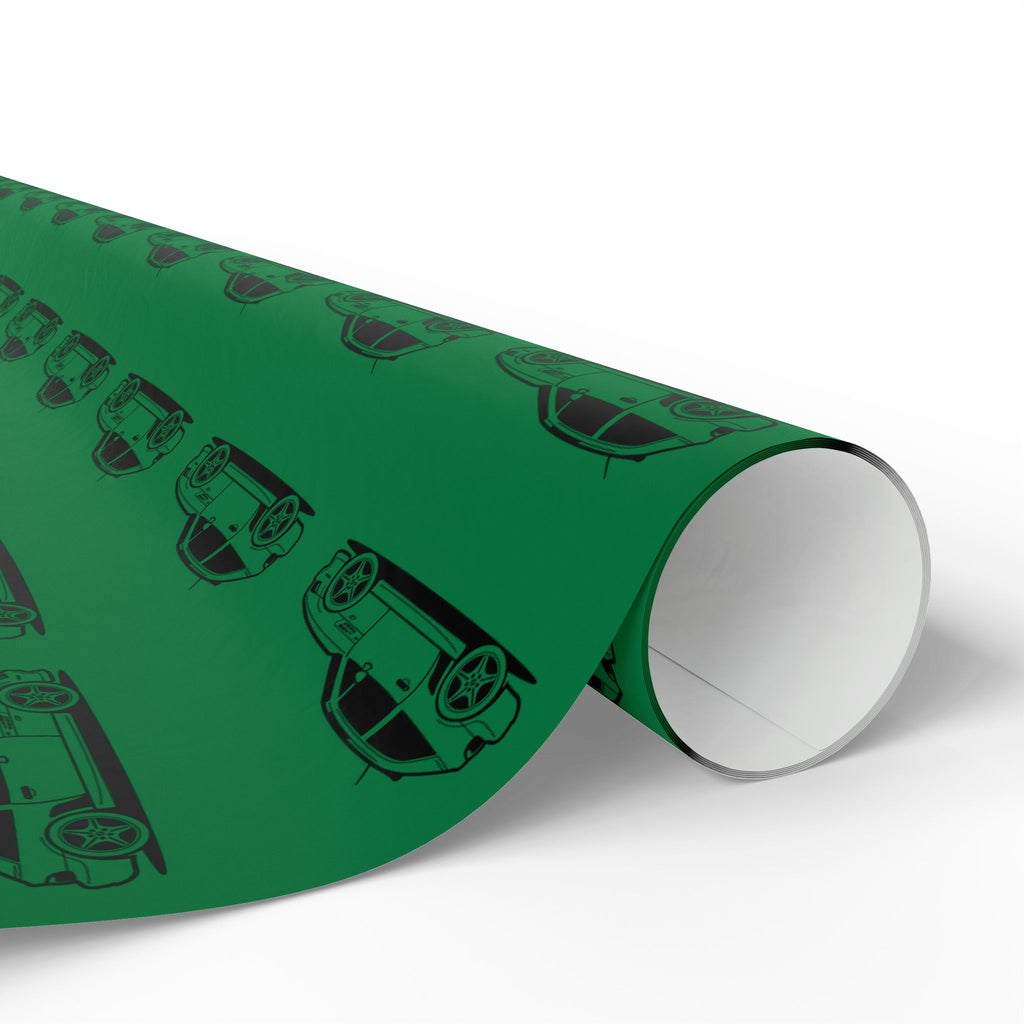 M Coupe Wrapping Paper | Green | Three Sizes | Glossy or Matte