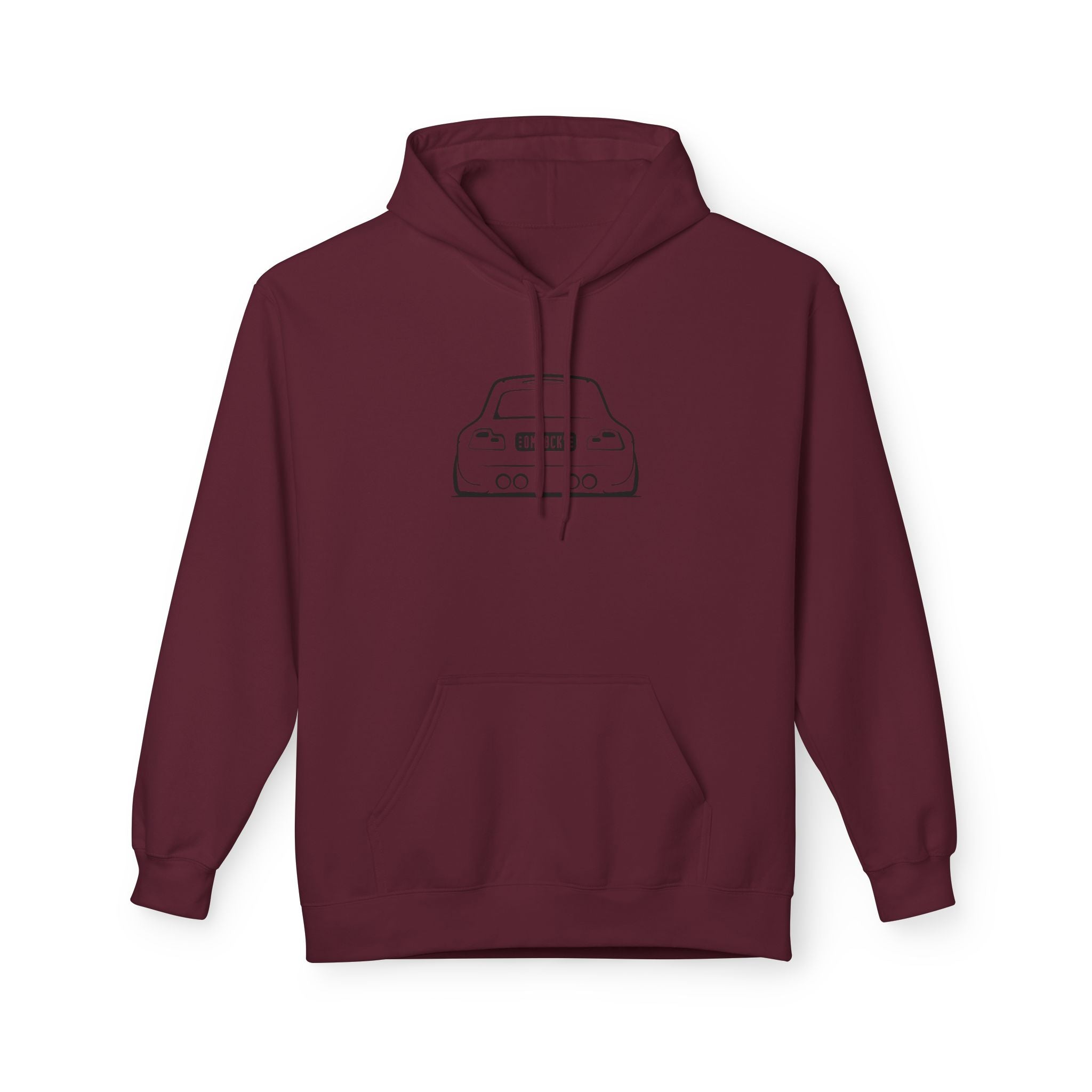 OMGBCKY Black Coupe Silhouette Hoodie - Unisex Gildan Classic Softstyle Fleece Drawstring Hoodie